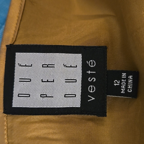 DUE PER DUE Veste 100% Silk Gold Tan Copper Brown Sleeveless ALine Midi Dress 12 - Picture 6 of 7